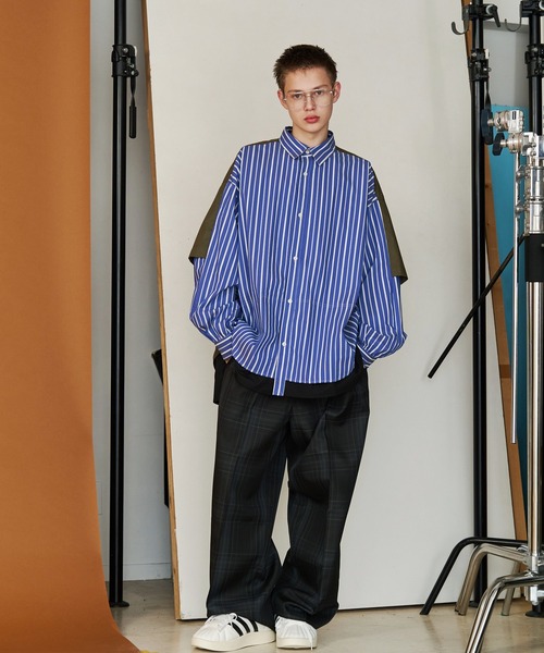 UNISEX】CHECK WIDE SLACKS/チェックワイドスラックス（スラックス