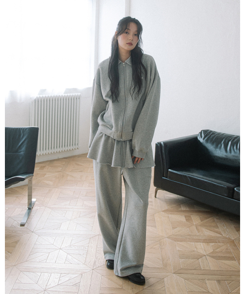 HAVISM（ヘビズム）の「OVERSIZE SKIRT SWEATPANTS(GREY)（スウェットパンツ・レディース・その他・ONE SIZE）」の4枚目の写真