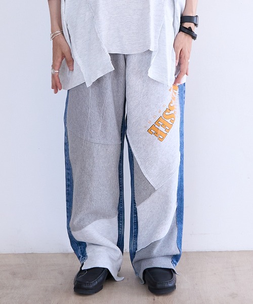 DISCOVERED(ディスカバード)の「DISCOVERED "newsed" Sweat x Denim Pants(デニムパンツ・メンズ・その他1・FREE)」の1枚目の写真