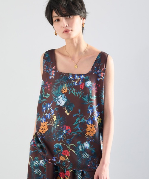 BARNYARDSTORM（バンヤードストーム）の「BARNYARDSTORM / フラワープリントタンク / ハンドウォッシャブル＜セットアップ対応＞（タンクトップ・レディース・ブラウン/ホワイト・FREE）」の8枚目の写真