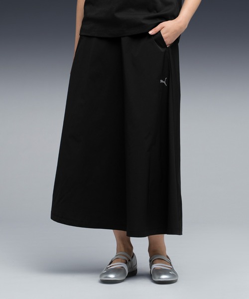 PUMA（プーマ）の「PUMA プーマ ウィメンズ ESS エレベーテッド ウーブン スカート WOVEN SKIRT（スカート・レディース・ブラック/ブラウン・SMALL/X-LARGE/LARGE/MEDIUM）」の2枚目の写真