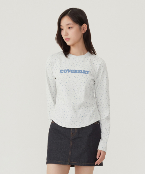 COVERNAT(カバーナット)の「ウィメンズクーパーロゴロングスリーブホワイト(Tシャツ/カットソー・レディース・その他・WS/WM)」の1枚目の写真