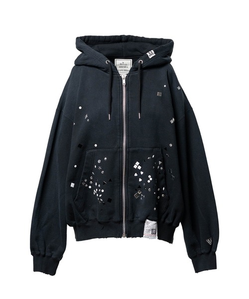 MIHARAYASUHIRO（ミハラヤスヒロ）の「【MIHARAYASUHIRO/ミハラヤスヒロ】EMBELLISHED PARKA/エンブリッシュドパーカー（パーカー・レディース・ブラック/グレー・36/38）」の2枚目の写真