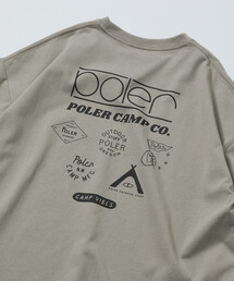 限定展開 POLeR×FREAK'S STORE/ポーラー 別注 ビッグシルエット マルチロゴデザイン バックプリント Tシャツ