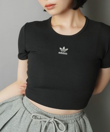 adidas（アディダス）の「【adidas/アディダス】ショート丈リブピタTシャツ（Tシャツ/カットソー）」