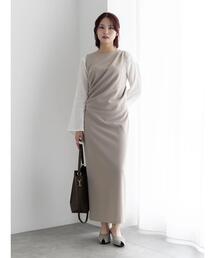 Te chichi | ドレープ I ラインワンピース【AOYAMA FASHION ASSOCIATION × Té chichi】(ワンピース)