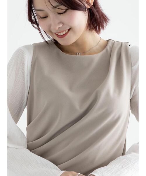 Te chichi(テチチ)の「ドレープ I ラインワンピース【AOYAMA FASHION ASSOCIATION × Té chichi】(ワンピース・レディース・グレー/ブラック・F)」の16枚目の写真