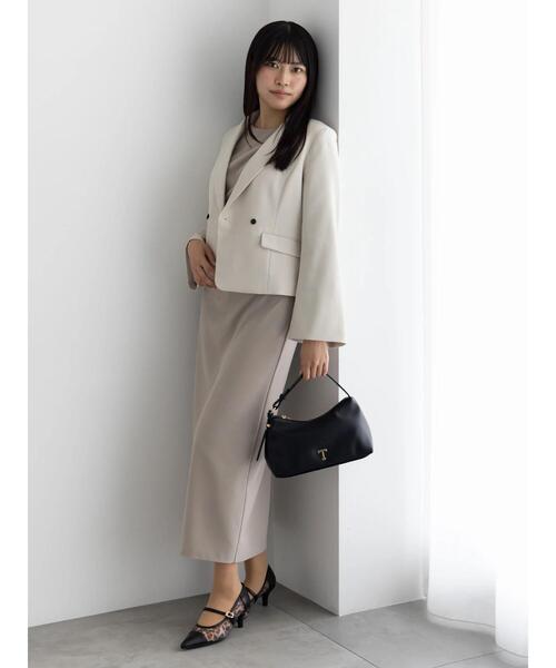 Te chichi(テチチ)の「ドレープ I ラインワンピース【AOYAMA FASHION ASSOCIATION × Té chichi】(ワンピース・レディース・グレー/ブラック・F)」の22枚目の写真