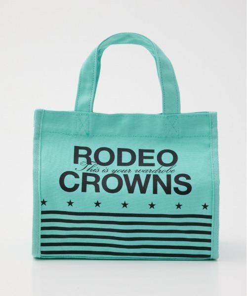 RODEO CROWNS WIDE BOWL(ロデオクラウンズワイドボウル)の「フラッグエコミニトート(トートバッグ・レディース・ミント/ピンク/ブラック/オフホワイト/ブルー・FREE)」の4枚目の写真