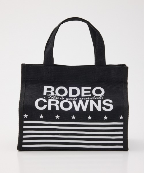 RODEO CROWNS WIDE BOWL(ロデオクラウンズワイドボウル)の「フラッグエコミニトート(トートバッグ・レディース・ミント/ピンク/ブラック/オフホワイト/ブルー・FREE)」の3枚目の写真
