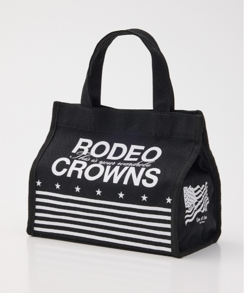 RODEO CROWNS WIDE BOWL(ロデオクラウンズワイドボウル)の「フラッグエコミニトート(トートバッグ・レディース・ミント/ピンク/ブラック/オフホワイト/ブルー・FREE)」の17枚目の写真