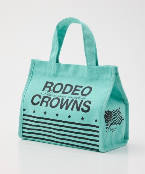 RODEO CROWNS WIDE BOWL(ロデオクラウンズワイドボウル)の「フラッグエコミニトート(トートバッグ・レディース・ミント/ピンク/ブラック/オフホワイト/ブルー・FREE)」の6枚目の写真