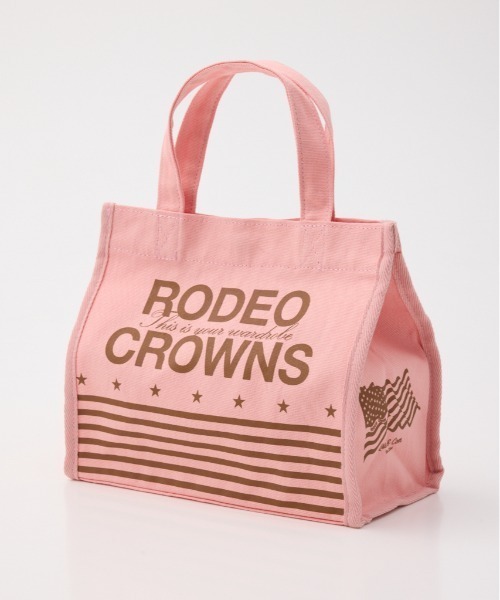 RODEO CROWNS WIDE BOWL(ロデオクラウンズワイドボウル)の「フラッグエコミニトート(トートバッグ・レディース・ミント/ピンク/ブラック/オフホワイト/ブルー・FREE)」の13枚目の写真
