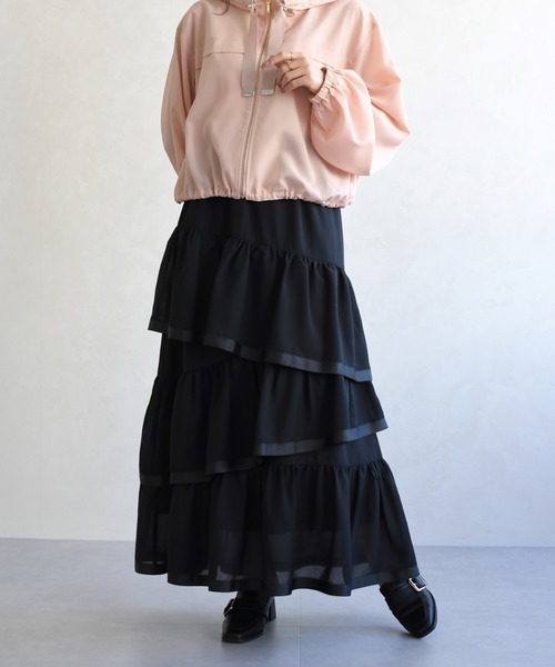 31 Sons de mode(トランテアン ソン ドゥ モード)の「2026春夏新作 アシメティアードスカート(スカート・レディース・モカ/ブラック/オフホワイト・フリ-)」の13枚目の写真