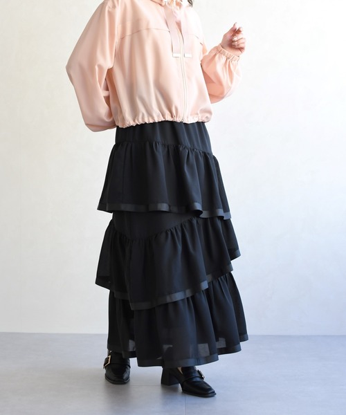 31 Sons de mode(トランテアン ソン ドゥ モード)の「2026春夏新作 アシメティアードスカート(スカート・レディース・モカ/ブラック/オフホワイト・フリ-)」の15枚目の写真