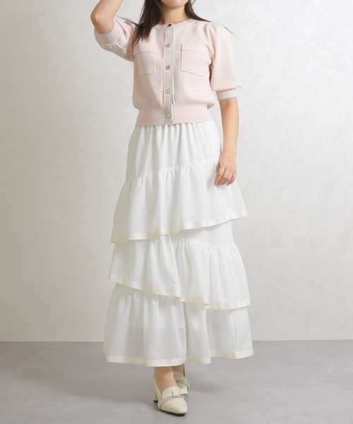 31 Sons de mode(トランテアン ソン ドゥ モード)の「2026春夏新作 アシメティアードスカート(スカート・レディース・モカ/ブラック/オフホワイト・フリ-)」の9枚目の写真