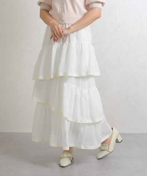 31 Sons de mode(トランテアン ソン ドゥ モード)の「2026春夏新作 アシメティアードスカート(スカート・レディース・モカ/ブラック/オフホワイト・フリ-)」の11枚目の写真