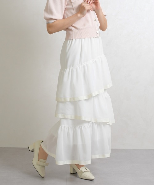 31 Sons de mode(トランテアン ソン ドゥ モード)の「2026春夏新作 アシメティアードスカート(スカート・レディース・モカ/ブラック/オフホワイト・フリ-)」の12枚目の写真