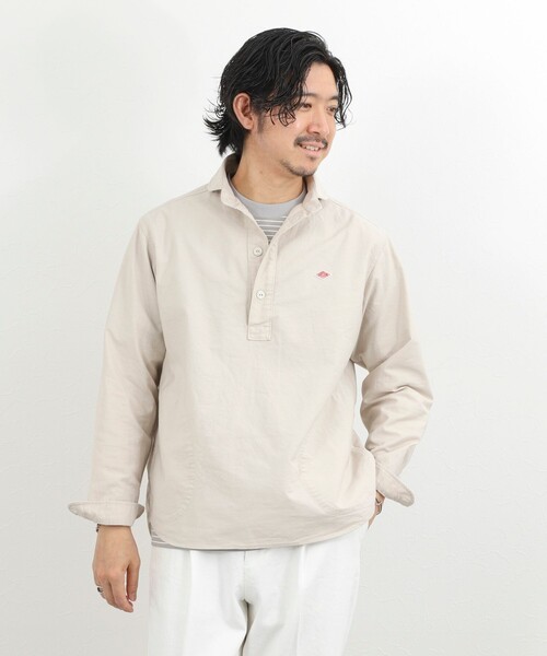 DANTON（ダントン）の「【DANTON】オックスフォード ラウンドカラー プルオーバーシャツ 長袖 26SS（DT-B0282SOX）（シャツ/ブラウス・メンズ・キナリ/ホワイト/ブルー・38/40/42/44）」の21枚目の写真