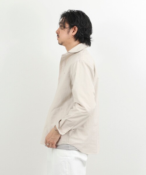 DANTON（ダントン）の「【DANTON】オックスフォード ラウンドカラー プルオーバーシャツ 長袖 26SS（DT-B0282SOX）（シャツ/ブラウス・メンズ・キナリ/ホワイト/ブルー・38/40/42/44）」の22枚目の写真