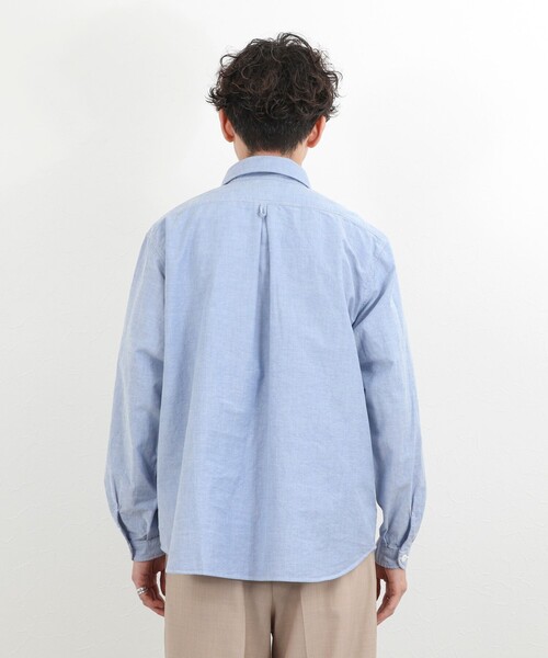 DANTON（ダントン）の「【DANTON】オックスフォード ラウンドカラー プルオーバーシャツ 長袖 26SS（DT-B0282SOX）（シャツ/ブラウス・メンズ・キナリ/ホワイト/ブルー・38/40/42/44）」の13枚目の写真