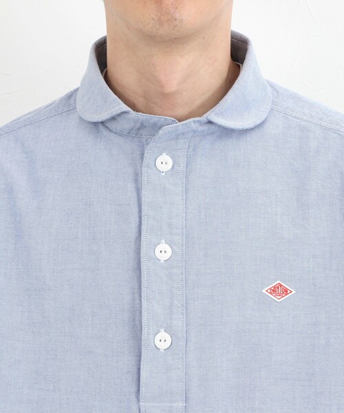 DANTON（ダントン）の「【DANTON】オックスフォード ラウンドカラー プルオーバーシャツ 長袖 26SS（DT-B0282SOX）（シャツ/ブラウス・メンズ・キナリ/ホワイト/ブルー・38/40/42/44）」の14枚目の写真