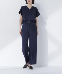 【らんぷ】NATURAL BEAUTY BASICセットアップ濃紺 M-L ナチュラルビューティーベーシック NATURAL BEAUTY BASIC ダブルクロス