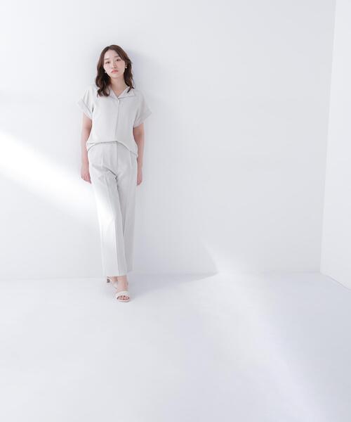 NATURAL BEAUTY BASIC(ナチュラルビューティーベーシック)の「【PS/低身長サイズ】◇クリアツイル SETUP タックワイドパンツ(その他パンツ・レディース・ベージュ/ネイビー/ブラウン・MEDIUM/P/S)」の5枚目の写真