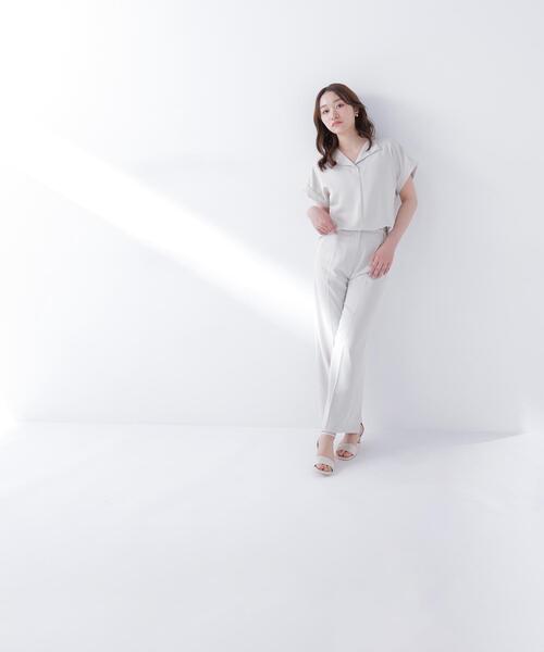 NATURAL BEAUTY BASIC(ナチュラルビューティーベーシック)の「【PS/低身長サイズ】◇クリアツイル SETUP タックワイドパンツ(その他パンツ・レディース・ベージュ/ネイビー/ブラウン・MEDIUM/P/S)」の9枚目の写真