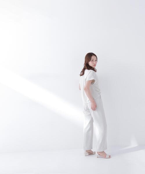 NATURAL BEAUTY BASIC(ナチュラルビューティーベーシック)の「【PS/低身長サイズ】◇クリアツイル SETUP タックワイドパンツ(その他パンツ・レディース・ベージュ/ネイビー/ブラウン・MEDIUM/P/S)」の10枚目の写真