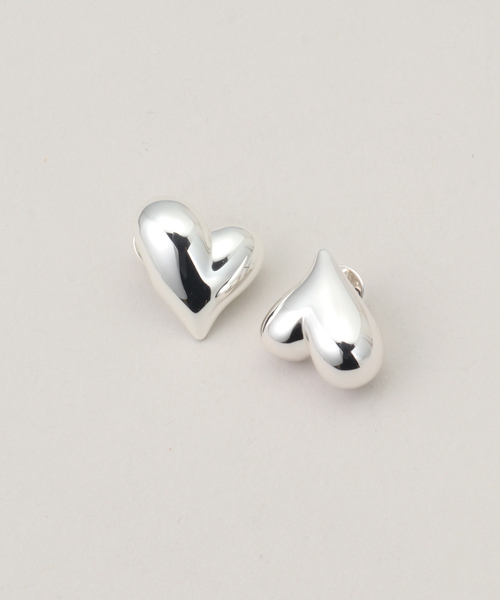 journal standard L'essage（ジャーナルスタンダードレサージュ）の「【JENNY BIRD/ジェニーバード】 ART HEART BUTTON EARRING：ピアス（両耳）（ピアス（両耳用）・レディース・シルバー・FREE）」の2枚目の写真