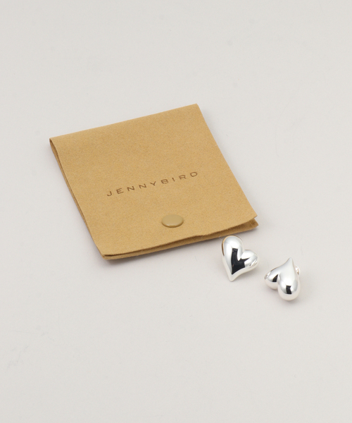 journal standard L'essage（ジャーナルスタンダードレサージュ）の「【JENNY BIRD/ジェニーバード】 ART HEART BUTTON EARRING：ピアス（両耳）（ピアス（両耳用）・レディース・シルバー・FREE）」の8枚目の写真