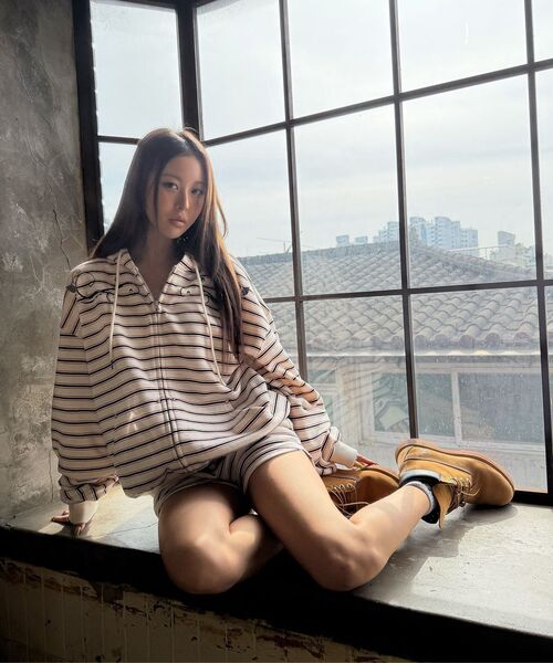 Midnight Move(ミッドナイトムーブ)の「set st hood zip up (navy)(パーカー・レディース・その他・FREE)」の9枚目の写真