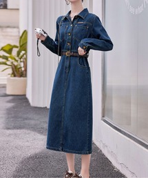 AMAJI（アマジ）の「大人カジュアルデニムワンピース（ワンピース）」