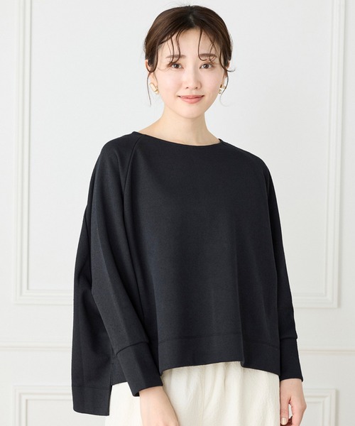 I.T.'S international(イッツインターナショナル)の「ブークレダンボール ラグランスリーブプルオーバー(Tシャツ/カットソー・レディース・アイボリー/ブラック/ライトグリーン・フリー)」の3枚目の写真
