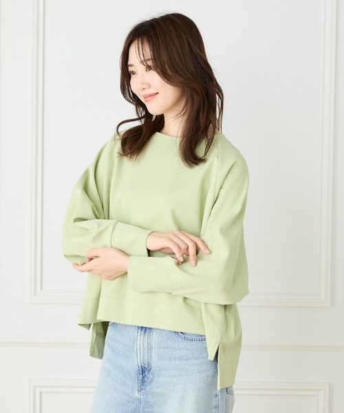 I.T.'S international(イッツインターナショナル)の「ブークレダンボール ラグランスリーブプルオーバー(Tシャツ/カットソー・レディース・アイボリー/ブラック/ライトグリーン・フリー)」の17枚目の写真