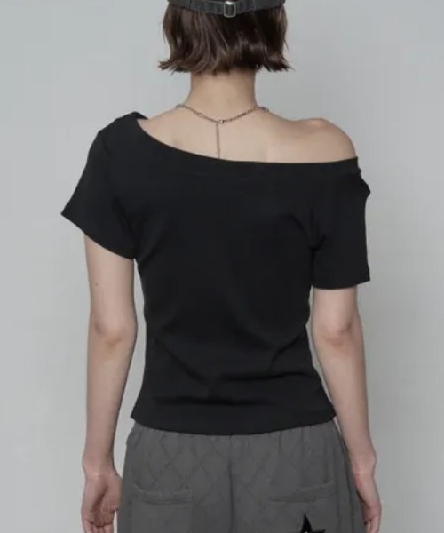 Ada.（エイダ）の「◇SETUPEXE◇ブランド直輸入正規品/ベビー ワイド ネック トップ BABY WIDE NECK TOP（Tシャツ/カットソー・レディース・ピンク/ホワイト/カモフラージュ/ブラック・FREE）」の9枚目の写真