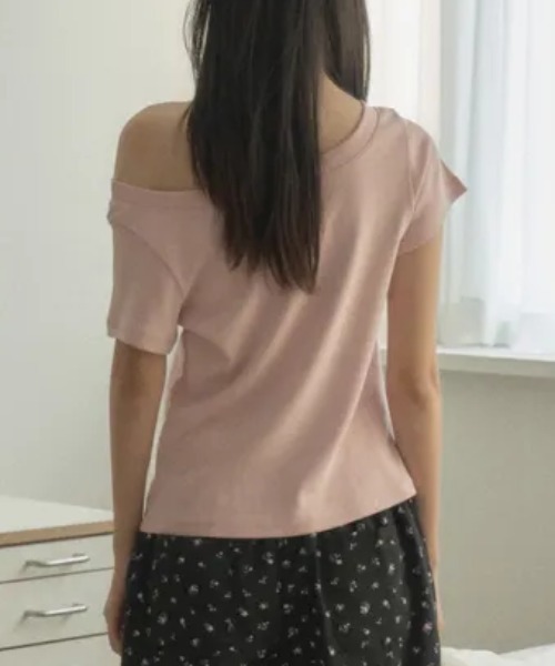 Ada.（エイダ）の「◇SETUPEXE◇ブランド直輸入正規品/ベビー ワイド ネック トップ BABY WIDE NECK TOP（Tシャツ/カットソー・レディース・ピンク/ホワイト/カモフラージュ/ブラック・FREE）」の18枚目の写真