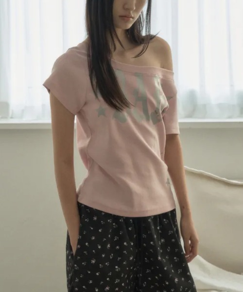 Ada.（エイダ）の「◇SETUPEXE◇ブランド直輸入正規品/ベビー ワイド ネック トップ BABY WIDE NECK TOP（Tシャツ/カットソー・レディース・ピンク/ホワイト/カモフラージュ/ブラック・FREE）」の13枚目の写真