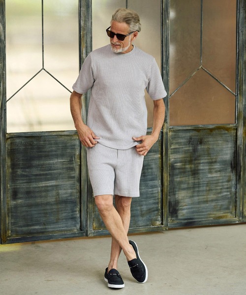 Maison code 13(メゾンコードサーティーン)の「mt10345-rib knit tee ニットTシャツ(M26S-05)(Tシャツ/カットソー・メンズ・ライトグレー/ブラック・S/M/L)」の16枚目の写真