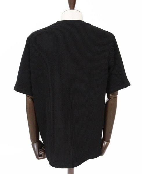Maison code 13(メゾンコードサーティーン)の「mt10345-rib knit tee ニットTシャツ(M26S-05)(Tシャツ/カットソー・メンズ・ライトグレー/ブラック・S/M/L)」の18枚目の写真