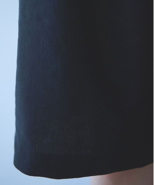 yuni（ユニ　）の「Linen Polyester gum tack half pants（その他パンツ・レディース・ブラック/アイボリー・FREE）」の14枚目の写真