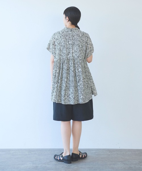 yuni（ユニ　）の「Linen Polyester gum tack half pants（その他パンツ・レディース・ブラック/アイボリー・FREE）」の22枚目の写真