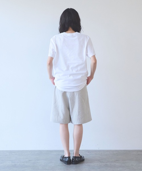 yuni（ユニ　）の「Linen Polyester gum tack half pants（その他パンツ・レディース・ブラック/アイボリー・FREE）」の17枚目の写真