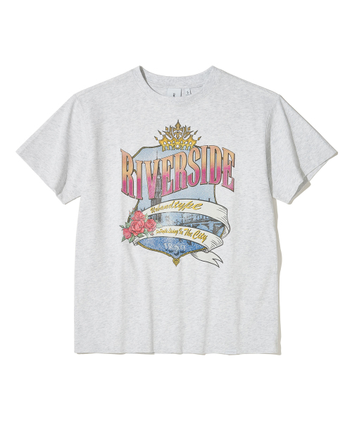 URBANDTYPE(アーバンディタイプ)の「リバーサイドシティTシャツ_ライトグレー(Tシャツ/カットソー・レディース・その他・SMALL/MEDIUM)」の1枚目の写真