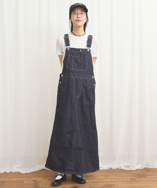 fig London(フィグロンドン)の「C/L DENIM jumper skirt(ワンピース・レディース・ネイビー・FREE)」の3枚目の写真