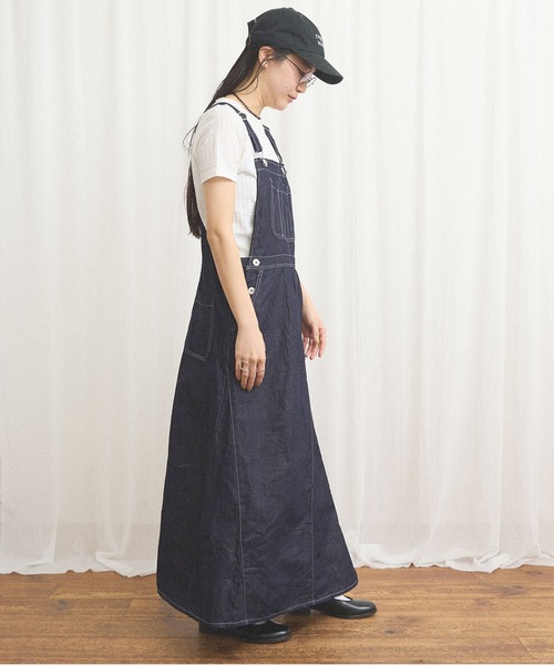 fig London(フィグロンドン)の「C/L DENIM jumper skirt(ワンピース・レディース・ネイビー・FREE)」の6枚目の写真