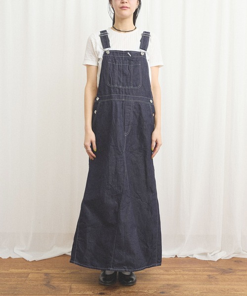fig London(フィグロンドン)の「C/L DENIM jumper skirt(ワンピース・レディース・ネイビー・FREE)」の17枚目の写真