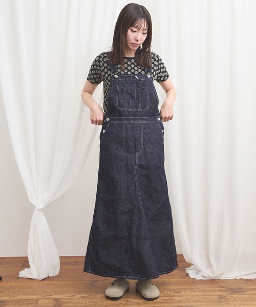 fig London(フィグロンドン)の「C/L DENIM jumper skirt(ワンピース・レディース・ネイビー・FREE)」の7枚目の写真