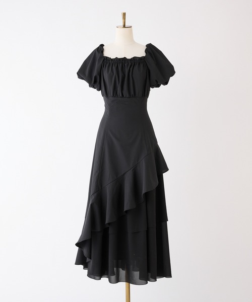 one after another NICE CLAUP(ワンアフターアナザーナイスクラップ)の「イレヘムティアードロングワンピース(ワンピース・レディース・ブラック/ホワイト系その他/ブラック系その他/ブルー系その他/ドット・FREE)」の13枚目の写真